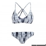 ZAFUL Women Striped Floral Strappy Bandage Criss Cross Bikini Sets 2PCS Swimsuits Beachwear  B07BS5T41H